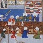 Takiyüddin Rasathanesinin çalışma ortamına dair tek minyatür ve minyatürden yerk