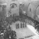 The Easter Ceremony in Armenian Convent of St. James in Jerusalem, Palestine, 19...