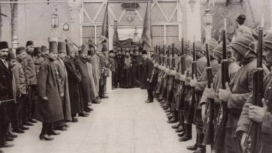 The Mevlevi Regiment, Konya, December 1914. They served in Syria and Palestine u...