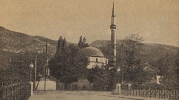 View of Fatih Mosque in Sarajevo, Bosnia, 1908
Saraybosna'da Hünkar Köprüsünden ...