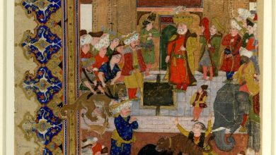 Yıldırım Bayezid'in huzurunda boğanın aslana paralattırılması.