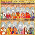ilk 13 Osmanlı Padişahı, 
sağ üst birinci sıradan, Osman Gazi, Orhan Gazi, I. Mu